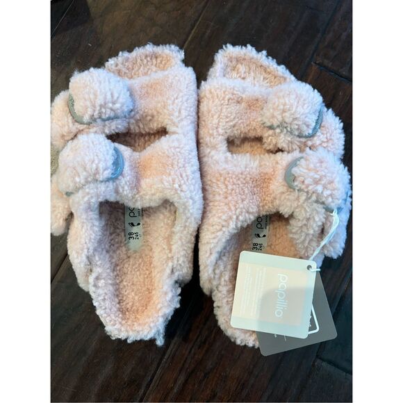 NWT Papillio by Birkenstock Arizona Big Buckle Platform Teddy sandal, $180 - Picture 2 of 8